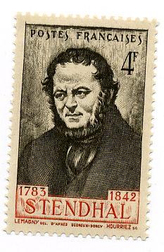 France - Scott's # 453 1942 4f  Stamp - Stendhal