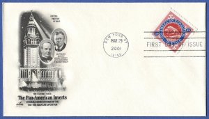 US 2001 Sc 3505d  80c Pan American Exposition FDC, Art Craft Cachet VF - Buffalo