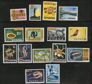 GHANA Scott 48-60, C1-2 MH*  complete 1958 set