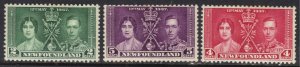 Newfoundland 1937 KGV1 Set Coronation MM SG 254 - 256 ( B203 ) 