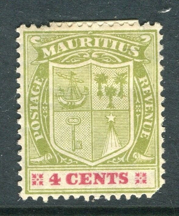 MAURITIUS; 1910 early issue Mint hinged 12c. value