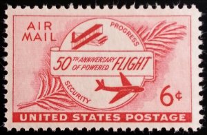 United States; #C47 Air Mail 6c 1953; Mint Never hinged MNH BOB