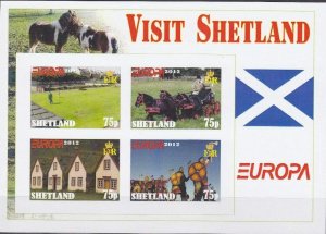 SHETLAND - 2011 - Europa,  Visit Shetlands -Imp 4v Sheet - M N H - Private Issue