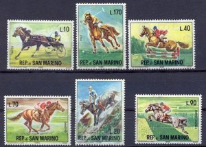 1966 San Marino 850-856 Horses - Equestrian Sports