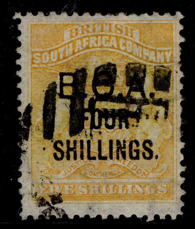 NYASALAND - BCA QV SG19, 4s on 5s yellow-orange, FINE USED. Cat £100.