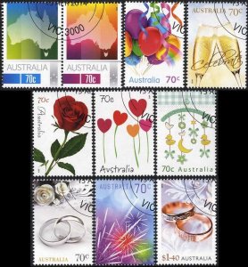 Australia SG4145-54 Special Occasions 2014 set of 10 Fine Used