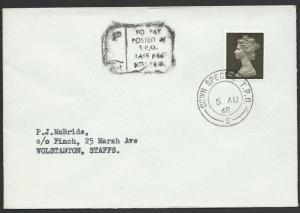 GB 1968 cover DOWN SPECIAL TPO and TPO Late Fee tax mark...................50330