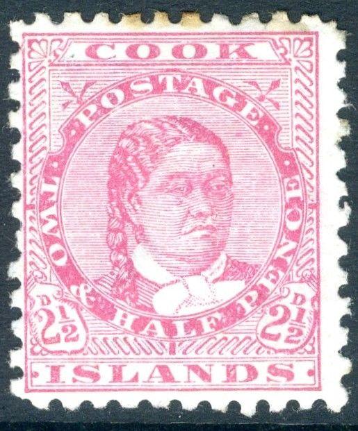 COOK ISLANDS-1896-1900 2½d Pale Rose Sg 16  MOUNTED MINT V17985