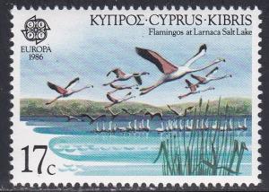Cyprus # 670, Flamingos - Larnaca Salt Flats, NH,