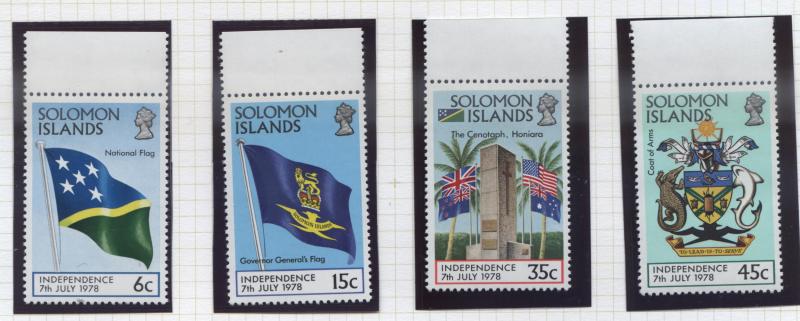 Solomon Is. - Scott 369-72 - National Flag Issue -1978 - MNH -Set of 4 Stamps