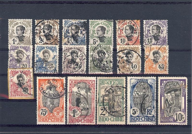 Indo-China,41-58 (18v),Various Designs Singles,**Used/Mint**