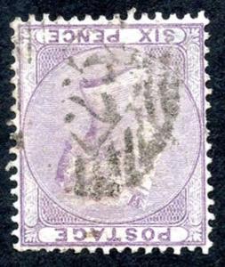 SG69Wi 6d lilac Very fine used with Wmk Inverted Cat 375 Pounds