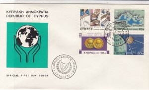Cyprus 1977 Rep. Cyprus Hands Holding World Picture Stamps FDC Cover Ref 27677