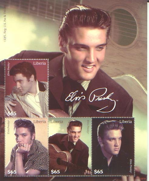 Liberia MNH S/S Elvis Presley 4 Stamps