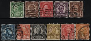 #632-634, 635-642 4th Bureau Series 1926-1934, Used [6] **ANY 5=FREE SHIPPING**