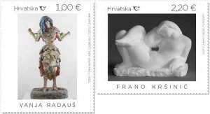 Croatia 2023 MNH Stamps Scott 1330-1331 Art Sculpture