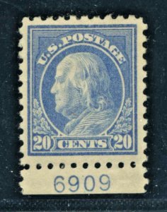 438, 20¢ Franklin, PSE graded VF-XF 85 Hinged certificate, SMQ $225