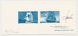 France 1999 - Epreuve / Proof signed by engraver Tallship - Sailing ship - Belle