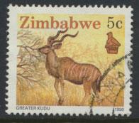 Zimbabwe  SG 772a  SC# 618a Used  Perf 14½ Kudu see detail and scan