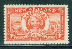 New Zealand Scott B11, 1936 Health stamp MH*