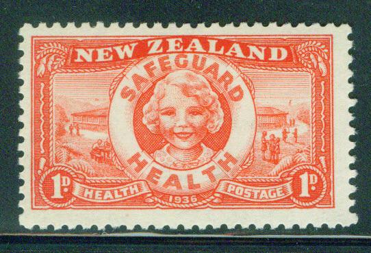 New Zealand Scott B11, 1936 Health stamp MH*