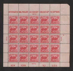 US Sc#630 M/NH/VF, White Plains s/s, some stains in selvage, cv. $500