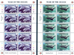 1998 International Year of the Oceans. 5 mini sheets.