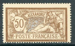 Egypt - Alexandria 1902 French Colony 50¢ Merson Scott #27 Mint K808