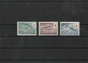 finland 1955  tuberculosis mounted mint  stamps set ref 7414