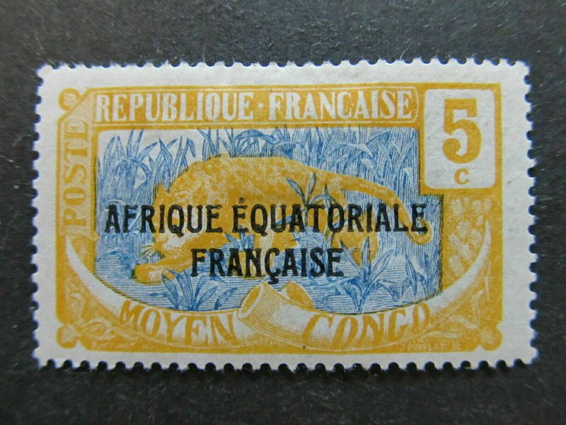 1924-30 A4P47F6 Middle Congo Optd 5cmh*-