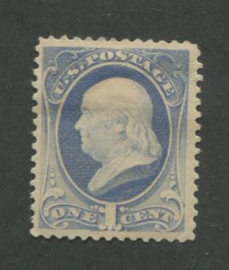 1881 United States Postage Stamp #206 Mint Hinged F/VF Original Gum 