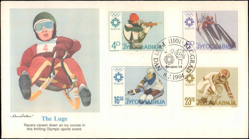 Yugoslavia, Worldwide First Day Cover, Olympics