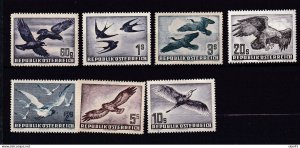 Austria 1950-3 Birds Air Post Full set MNH/MH 16220