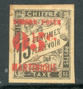 Martinique 1891 French Colony 5¢/15¢ Black Sc #27 Mint E102