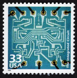 US 3188j MNH VF 33 Cent  The Integrated Circuit Celebrate the Century 1960s