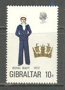 GIBRALTAR Sc# 289 MNH FVF Royal Navy Sailor