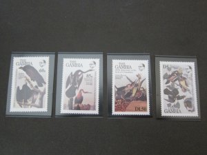 Gambia 1985 Sc 551-4 Bird set MNH