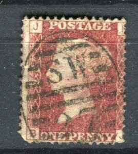 BRITAIN; 1850s early classic QV Penny Red issue fine used POSTMARK value