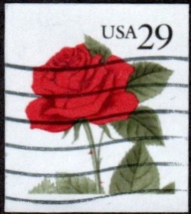 United States 2490 - Used - 29c Red Rose (1993)