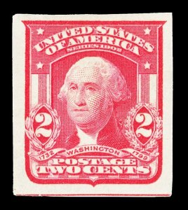 Scott 320 2c Washington Shield Imperf Issue Mint F-VF OG Very LH Cat $15