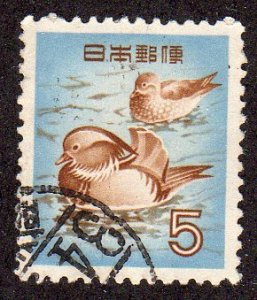 Japan 611 - Used - 5y Mandarin Duck (1955) +