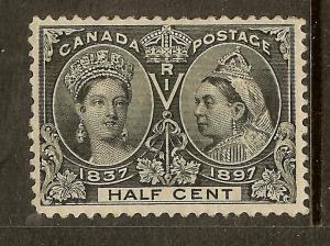 Canada,Scott #50, 1/2c Queen Victoria Jubilee, MLH