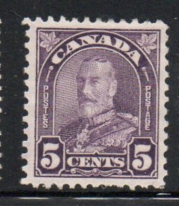 Canada Sc 169 1930 5 c dull violet G V arch issue stamp mint