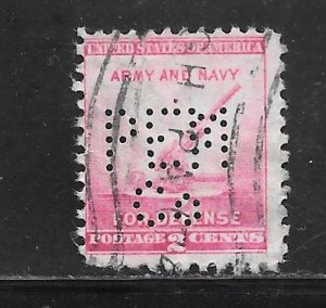 #900 Used Single Perfin