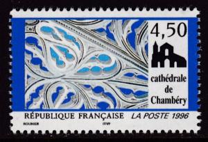 France 1996 Scott 2529 4.50fr. Chanbery Cathedral, Savoie Tourist Issue   VF/NH