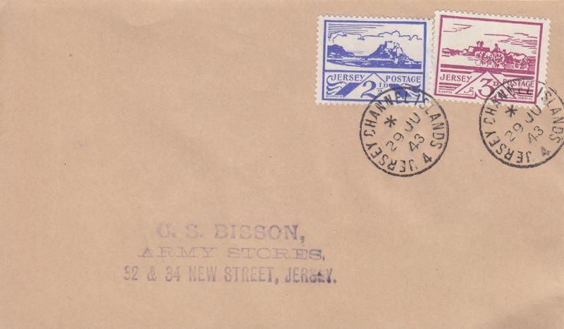 German Occupation of Jersey Island, 1943, FDC (16269)