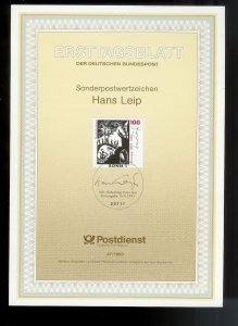 GERMANY (52) Ersttagsblatt FDC Presentation Cards