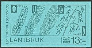 SWEDEN (H314) Scott 1284a, 1.30kr Agriculture Booklet,