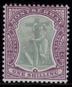 MONTSERRAT EDVII SG20, 1s green & bright purple, M MINT. Cat £18.