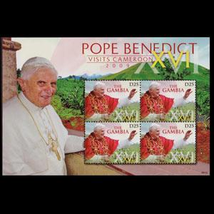 GAMBIA 2009 - Scott# 3192A S/S Pope Benedict NH